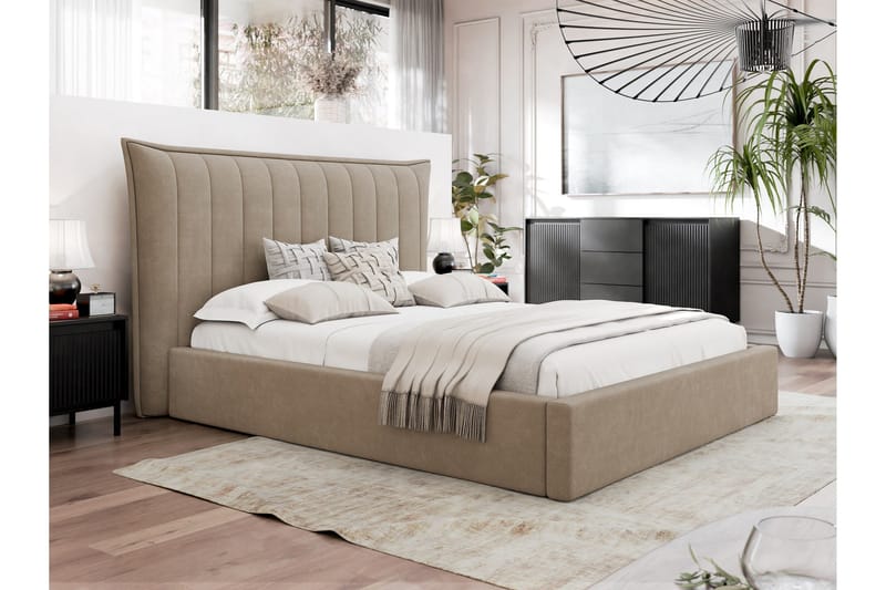 Garson Sängram 160x200 cm - Beige - Möbler - Sovrum - Sängram & sängstomme