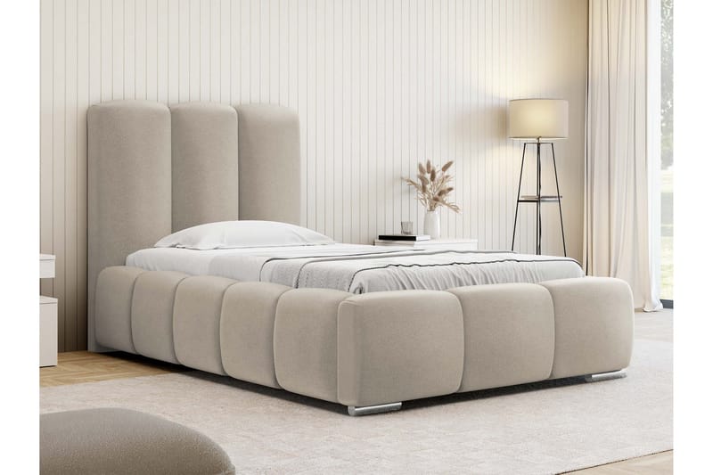 Gioia Sängram med Förvaring 90x200 cm - Beige - Möbler - Sovrum - Sängram & sängstomme