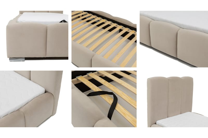 Gioia Sängram med Förvaring 90x200 cm - Blå - Möbler - Sovrum - Sängram & sängstomme