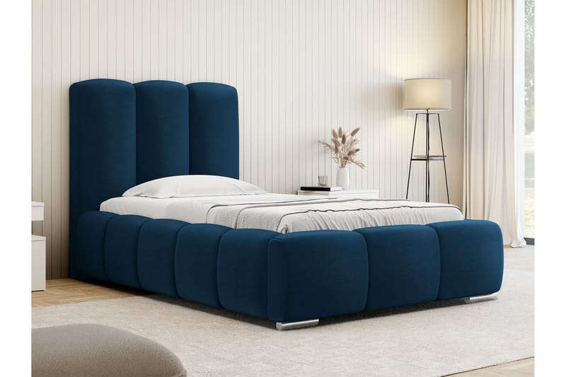 Gioia Sängram med Förvaring 90x200 cm - Blå - Möbler - Sovrum - Sängram & sängstomme