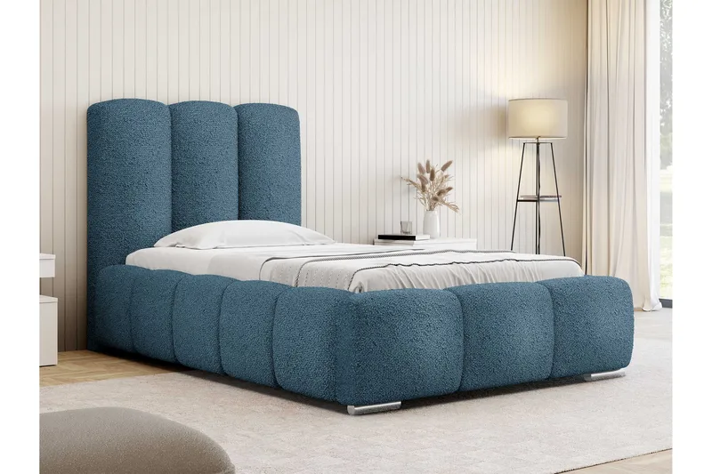 Gioia Sängram med Förvaring 90x200 cm - Blå - Möbler - Sovrum - Sängram & sängstomme