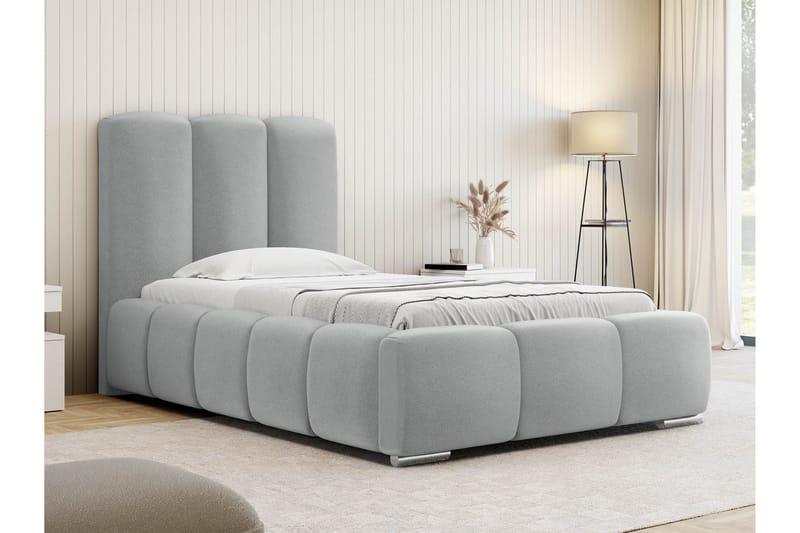 Gioia Sängram med Förvaring 90x200 cm - Grå - Möbler - Sovrum - Sängram & sängstomme