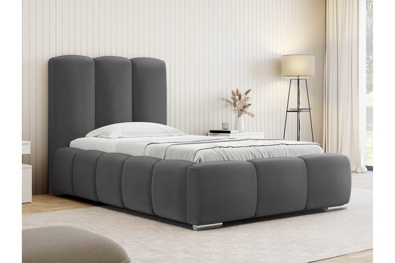 Gioia Sängram med Förvaring 90x200 cm - Grå - Möbler - Sovrum - Sängram & sängstomme