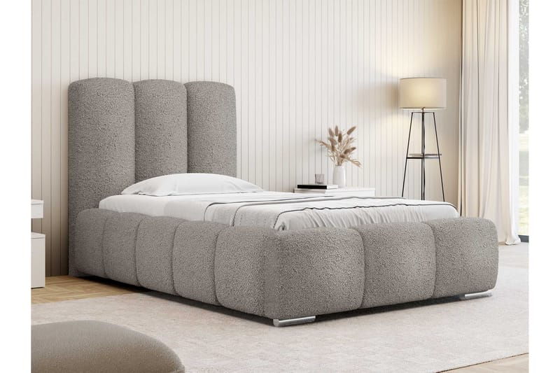 Gioia Sängram med Förvaring 90x200 cm - Grå - Möbler - Sovrum - Sängram & sängstomme