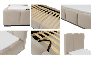 Gioia Sängram med Förvaring 90x200 cm - Grön - Möbler - Sovrum - Sängram & sängstomme