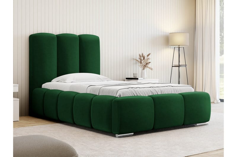 Gioia Sängram med Förvaring 90x200 cm - Grön - Möbler - Sovrum - Sängram & sängstomme