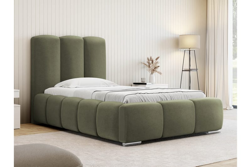 Gioia Sängram med Förvaring 90x200 cm - Grön - Möbler - Sovrum - Sängram & sängstomme