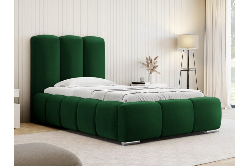 Gioia Sängram med Förvaring 90x200 cm - Grön - Möbler - Sovrum - Sängram & sängstomme