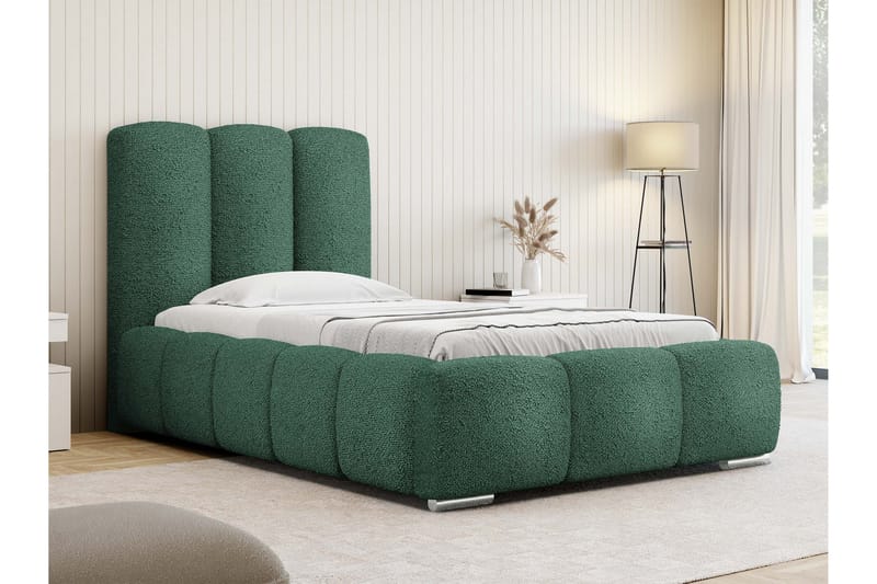 Gioia Sängram med Förvaring 90x200 cm - Grön - Möbler - Sovrum - Sängram & sängstomme