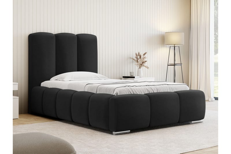 Gioia Sängram med Förvaring 90x200 cm - Svart - Möbler - Sovrum - Sängram & sängstomme