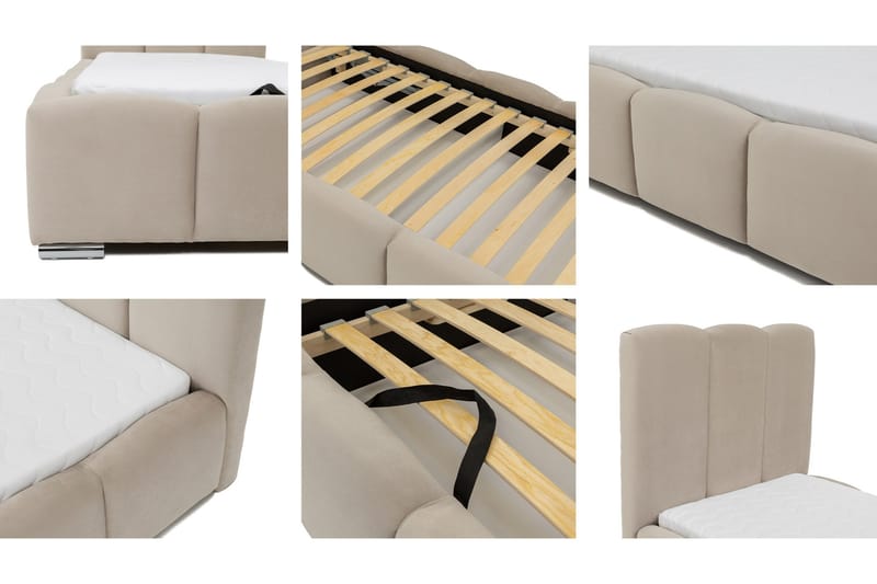 Gioia Sängram med Förvaring 90x200 cm - Vit - Möbler - Sovrum - Sängram & sängstomme