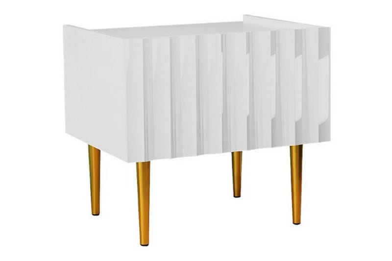 Glenndale Sängbord 50 cm Vit - Sängbord - Bord