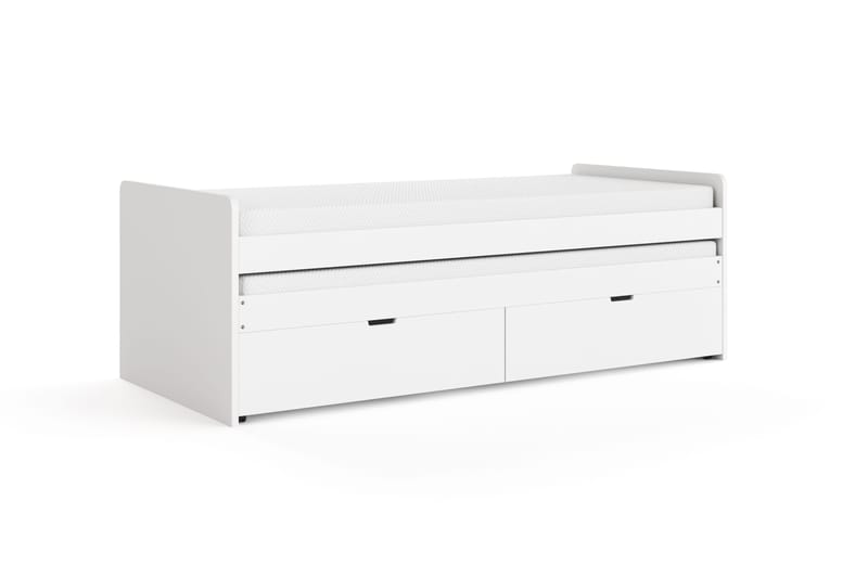 Granvik Sängram 90x200 cm med förvaring inklusive madrass - Vit - Möbler - Sovrum - Sängram & sängstomme