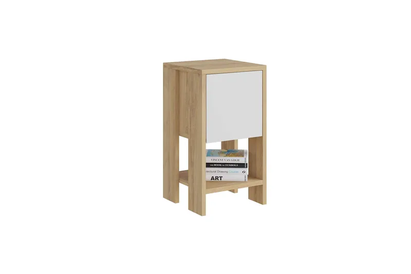 Haelyn Sängbord 30 cm, Ek/Vit