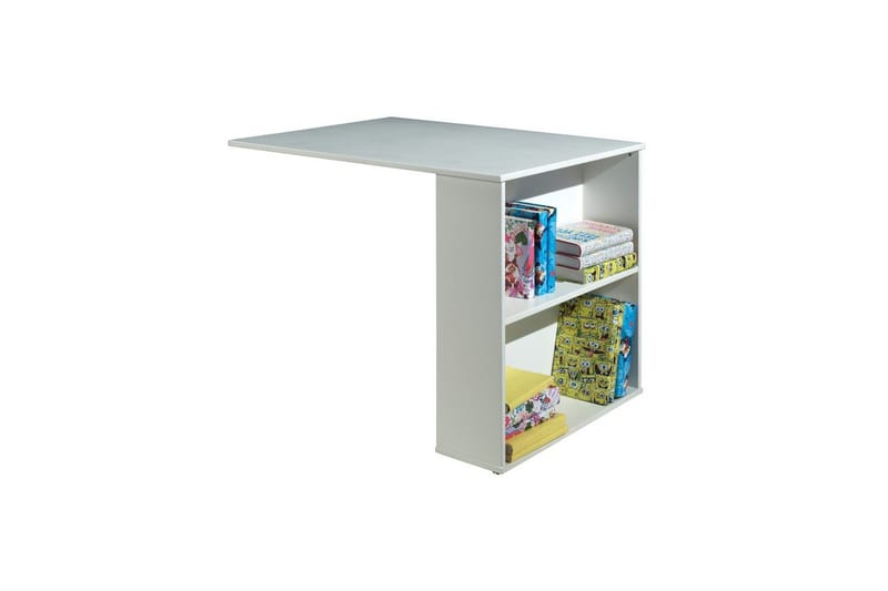 Halvhöjdssäng med skrivbord bokhylla och 4-dörrars skåp med vägghylla Pino - Barn & bebis - Barnmöbler - Barnmöbelset - Sovrumsset barn