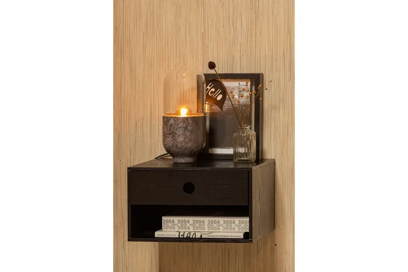 Hängande Sängbord Nancy - Svart - Möbler - Sovrum - Sängbord