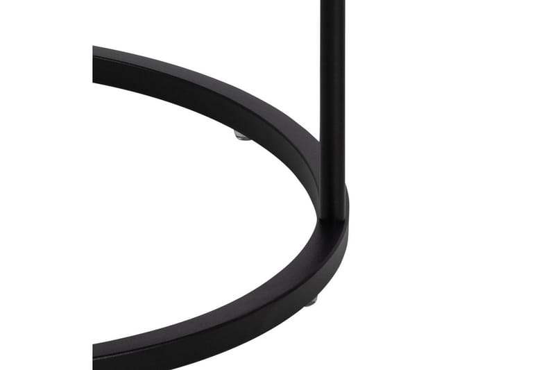 Hastane Sängbord 40 cm Rund i Trä med Metallunderrede - Svart - Möbler - Sovrum - Sängbord