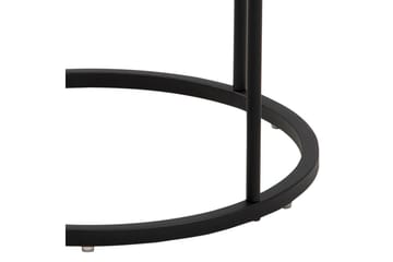Hastane Sängbord 40 cm Rund med Lådor i Trä och Metall - Vit - Möbler - Sovrum - Sängbord