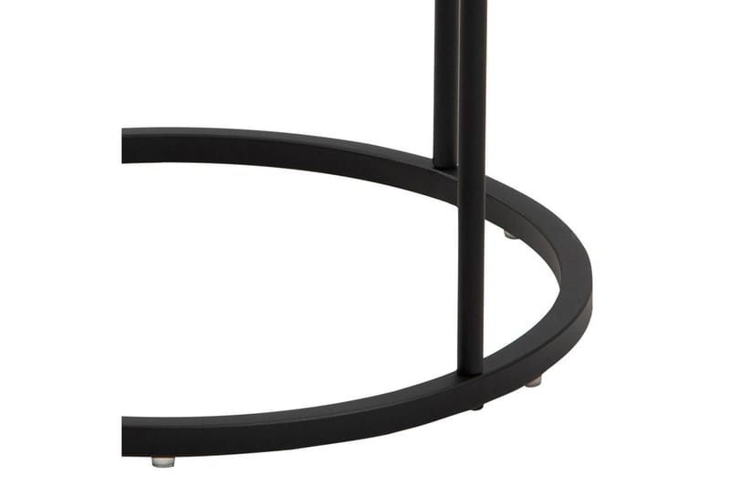 Hastane Sängbord 40 cm Rund med Lådor i Trä och Metall - Vit - Möbler - Sovrum - Sängbord