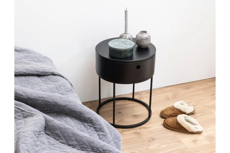 Hastane Sängbord 40 cm - Svart - Möbler - Sovrum - Sängbord