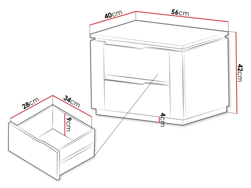 Hilafin Sängbord - Möbler - Sovrum - Sängbord