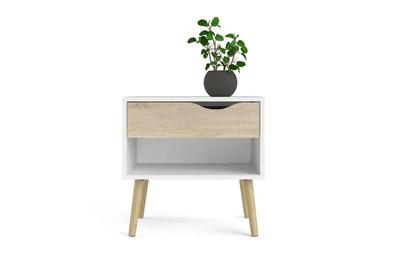 Hostafranc Sängbord 50,2 cm - Vit - Möbler - Sovrum - Sängbord