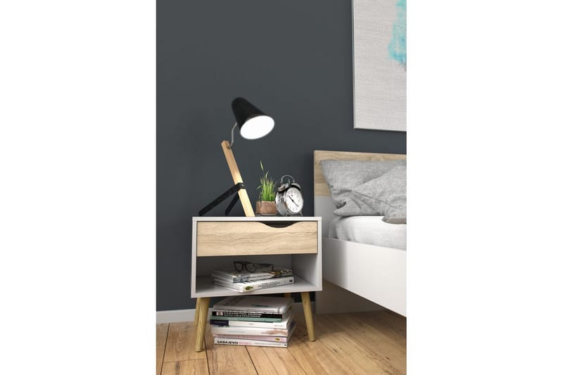 Hostafranc Sängbord 50,2 cm - Vit - Möbler - Sovrum - Sängbord