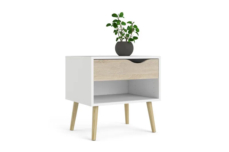 Hostafranc Sängbord 50,2 cm - Vit - Möbler - Sovrum - Sängbord