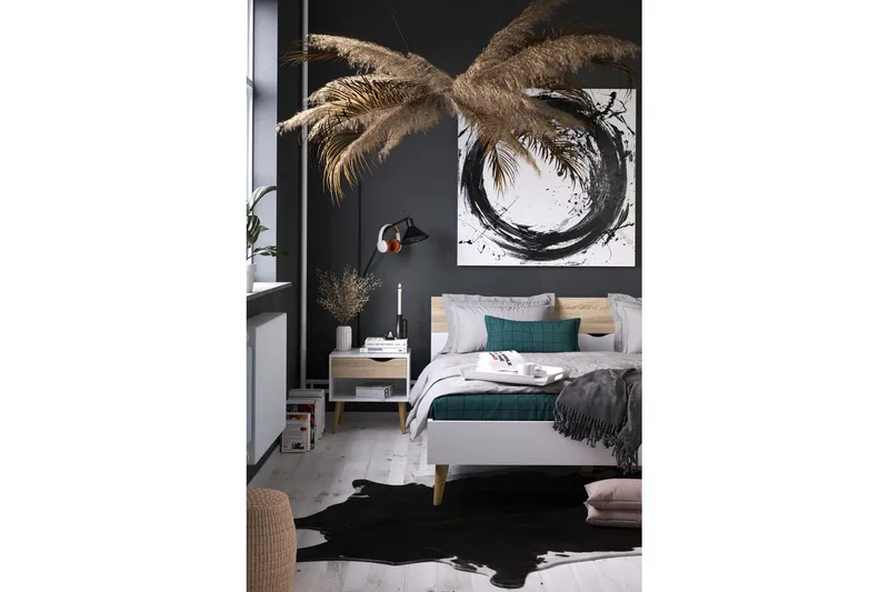 Hostafranc Sängbord 50,2 cm - Vit - Möbler - Sovrum - Sängbord