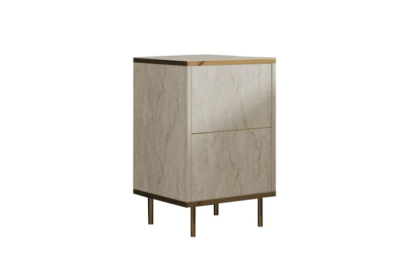 Imaj Sängbord 40 cm - Beige/Guld - Möbler - Sovrum - Sängbord