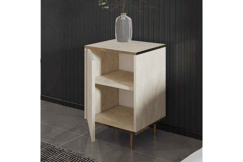 Imaj Sängbord 40 cm - Beige/Guld - Möbler - Sovrum - Sängbord
