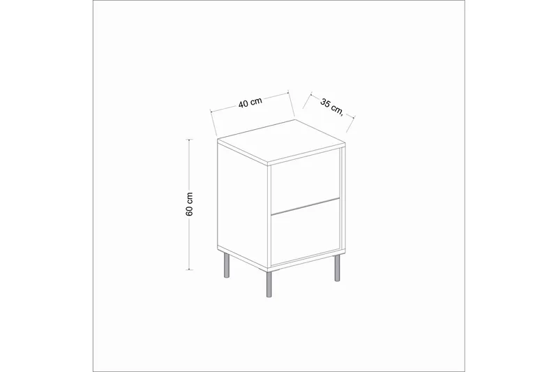 Imaj Sängbord 40 cm - Vit marmor/Guld - Möbler - Sovrum - Sängbord