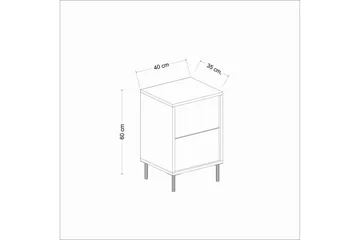 Imaj Sängbord 40 cm - Vit marmor/Guld - Möbler - Sovrum - Sängbord