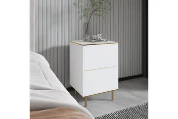 Imaj Sängbord 40 cm - Vit marmor/Guld - Möbler - Sovrum - Sängbord