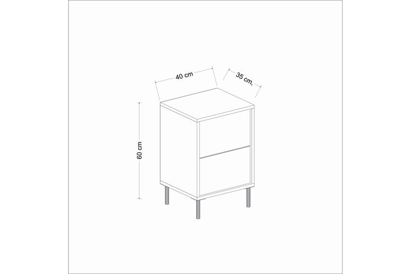 Imaj Sängbord 40 cm - Vit/Guld - Möbler - Sovrum - Sängbord