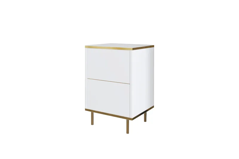 Imaj Sängbord 40 cm - Vit/Guld - Möbler - Sovrum - Sängbord
