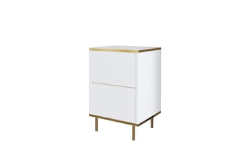 Imaj  Sängbord 40 cm Vit/Guld