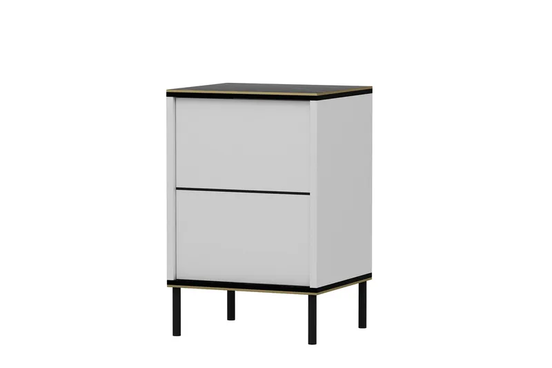 Imaj Sängbord 40 cm - Vit/Svart/Guld - Möbler - Sovrum - Sängbord