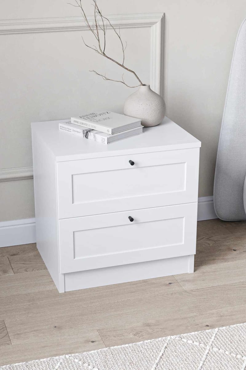 Interlaken Nattduksbord 50 cm - Vit - Möbler - Sovrum - Sängbord