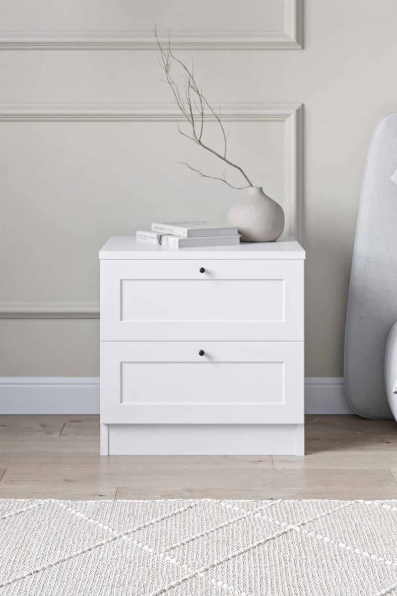 Interlaken Nattduksbord 50 cm - Vit - Möbler - Sovrum - Sängbord