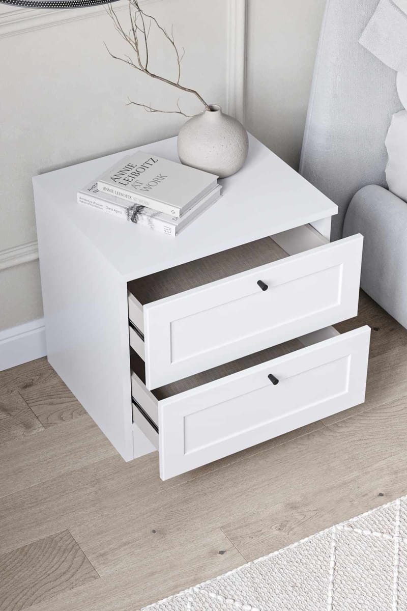 Interlaken Nattduksbord 50 cm - Vit - Möbler - Sovrum - Sängbord