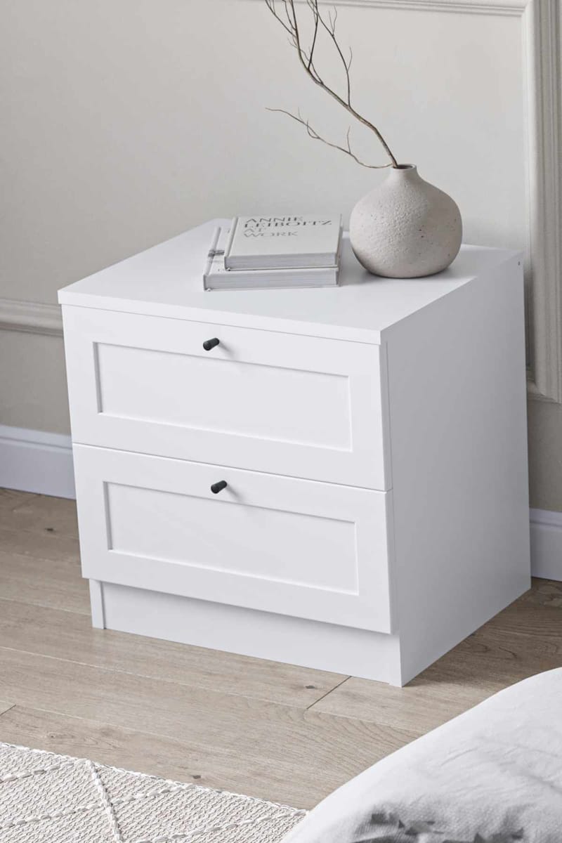 Interlaken Nattduksbord 50 cm - Vit - Möbler - Sovrum - Sängbord