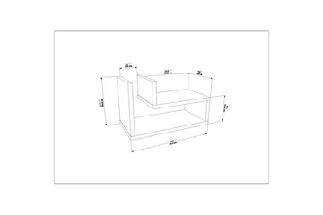 Jarlech Sängbord 45 cm - Beige - Möbler - Sovrum - Sängbord