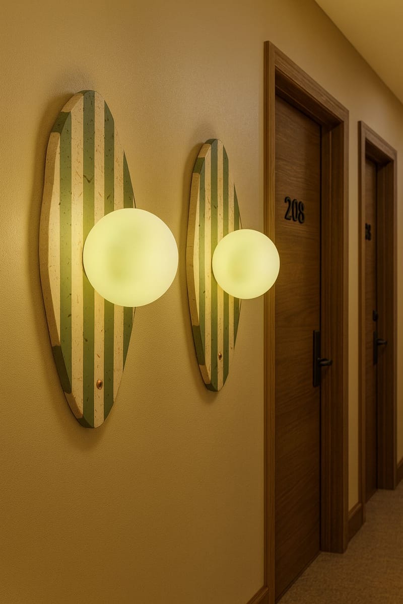 Javoren Vägglampa 10 cm - Beige Vit Grön - Belysning - Inomhusbelysning & lampor - Vägglampor & väggbelysning