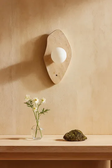 Javoren Vägglampa 10 cm - Beige Vit - Belysning - Inomhusbelysning & lampor - Vägglampor & väggbelysning
