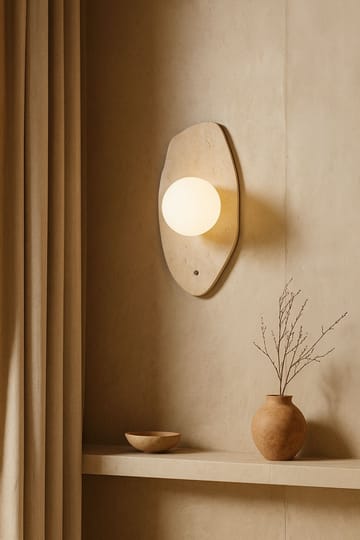 Javoren Vägglampa 10 cm - Beige Vit - Belysning - Inomhusbelysning & lampor - Vägglampor & väggbelysning