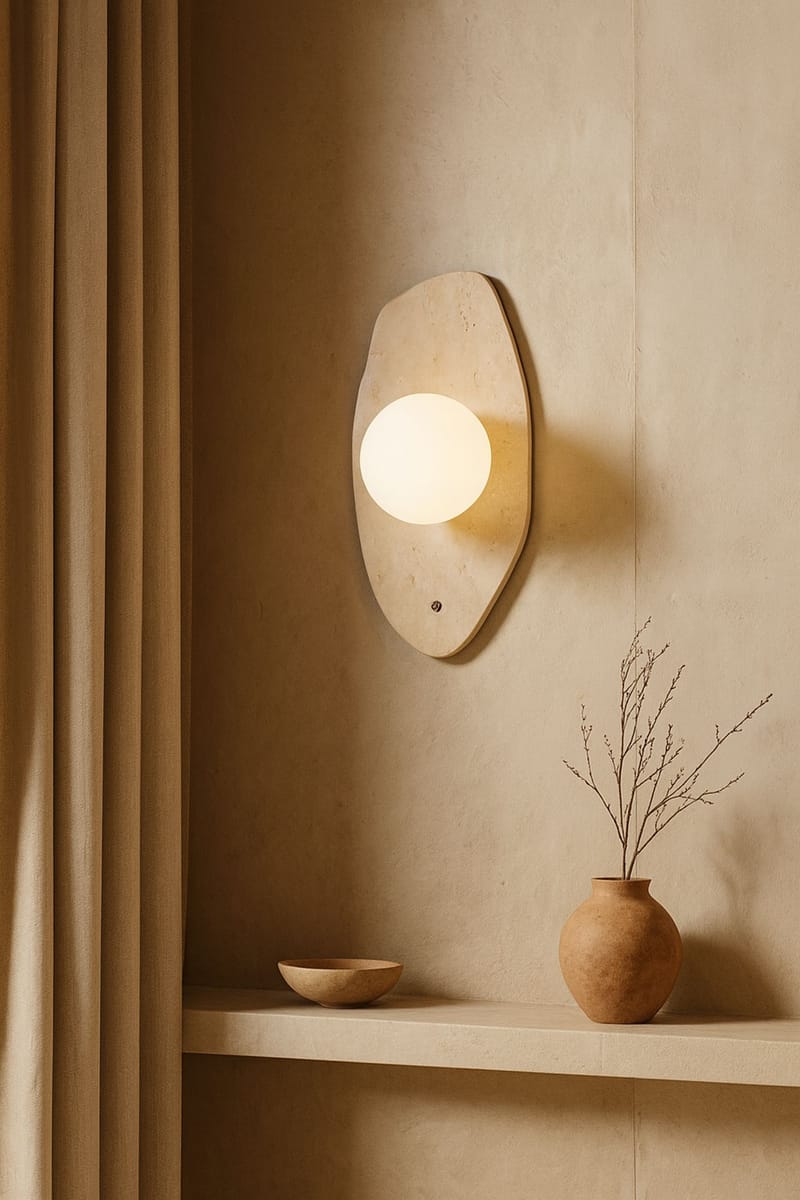 Javoren Vägglampa 10 cm - Beige Vit - Belysning - Inomhusbelysning & lampor - Vägglampor & väggbelysning