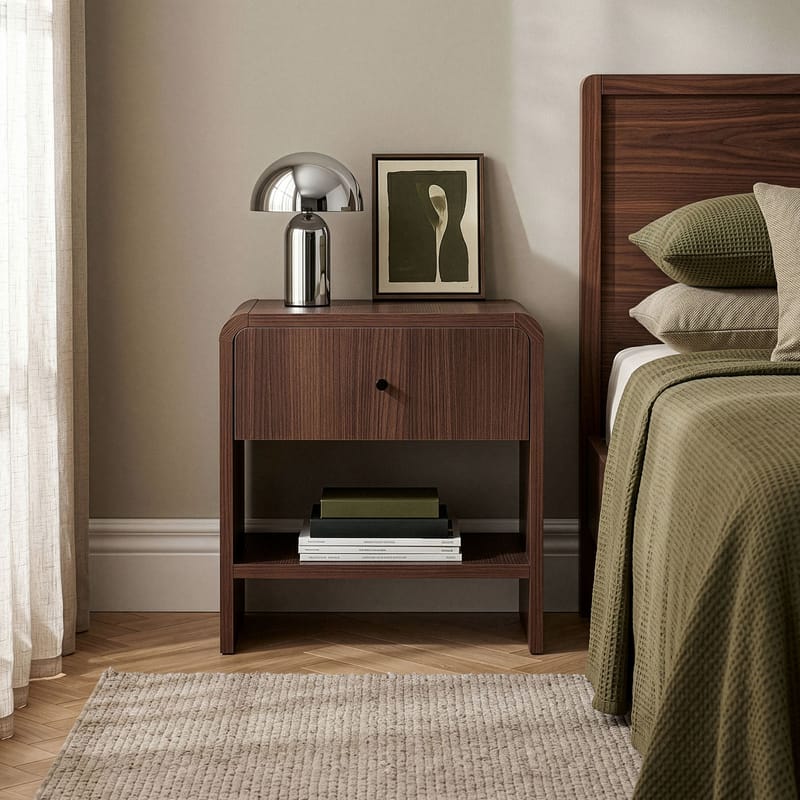 Joren Sängbord 45x45x40 cm - Milano Walnut - Möbler - Sovrum - Sängbord