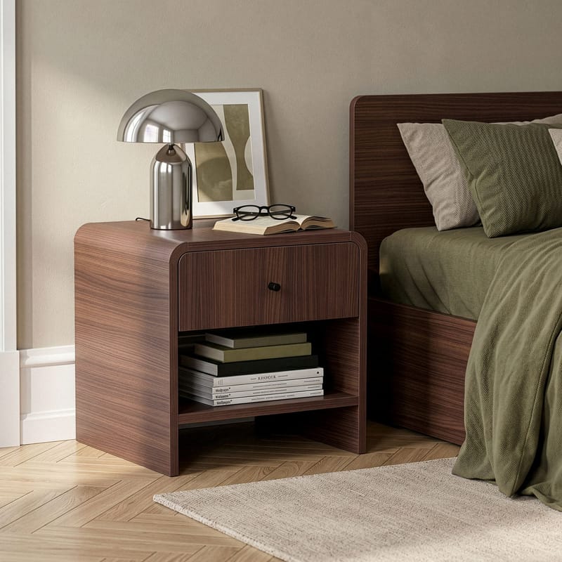Joren Sängbord 45x45x40 cm - Milano Walnut - Möbler - Sovrum - Sängbord