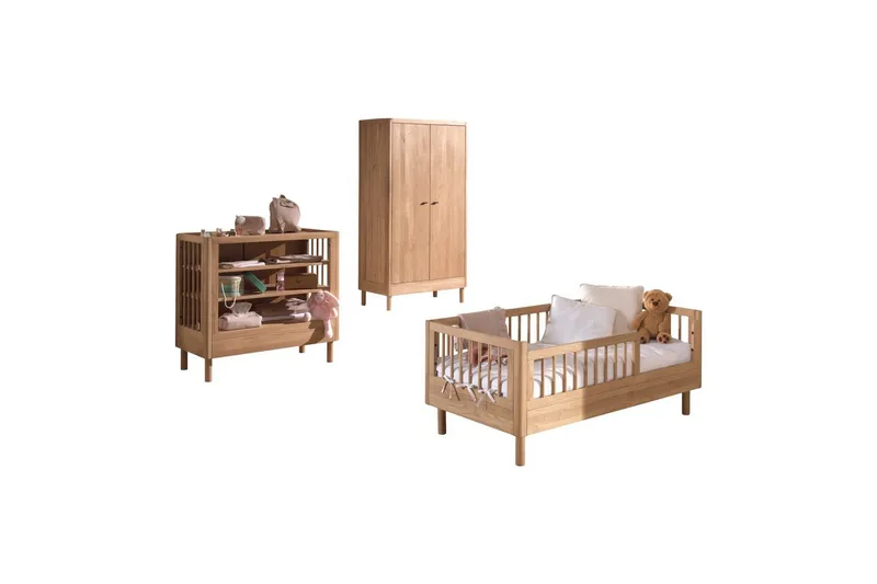 Juniorsäng med skötbord garderob Forrest Ek, Ek